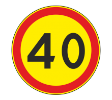  Дорожный знак 3.24 - Ограничение максимальной скорости (временный)