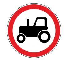  Дорожный знак - 3.6 Движение тракторов запрещено