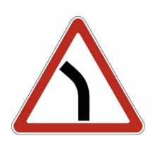 Дорожный знак - 1.11.2 Опасный поворот
