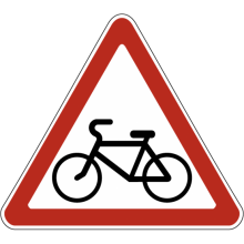 Дорожный знак - 1.24 Пересечение с велосипедной дорожкой или велопешеходной дорожкой