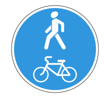  Дорожный знак 4.5.2 - Пешеходная и велосипедная дорожка с совмещенным движением (велопешеходная дорожка с совмещенным движением)