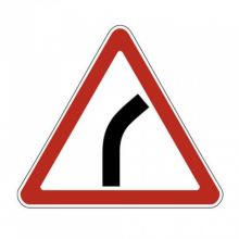 Дорожный знак - 1.11.1 Опасный поворот